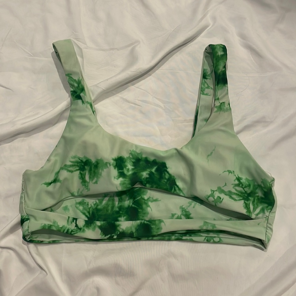 Green bathing suit top